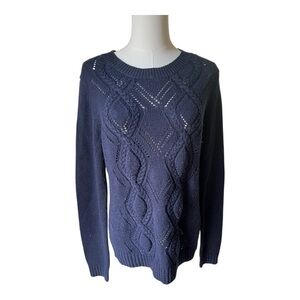 Gap Women’s Navy Blue Cable Knit Sweater‎ Size Medium